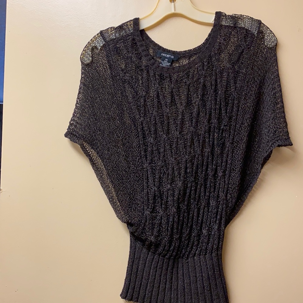 Open weave knit top